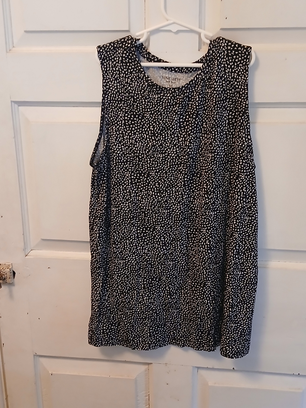 Nine West Black and White  Sleeveless Top